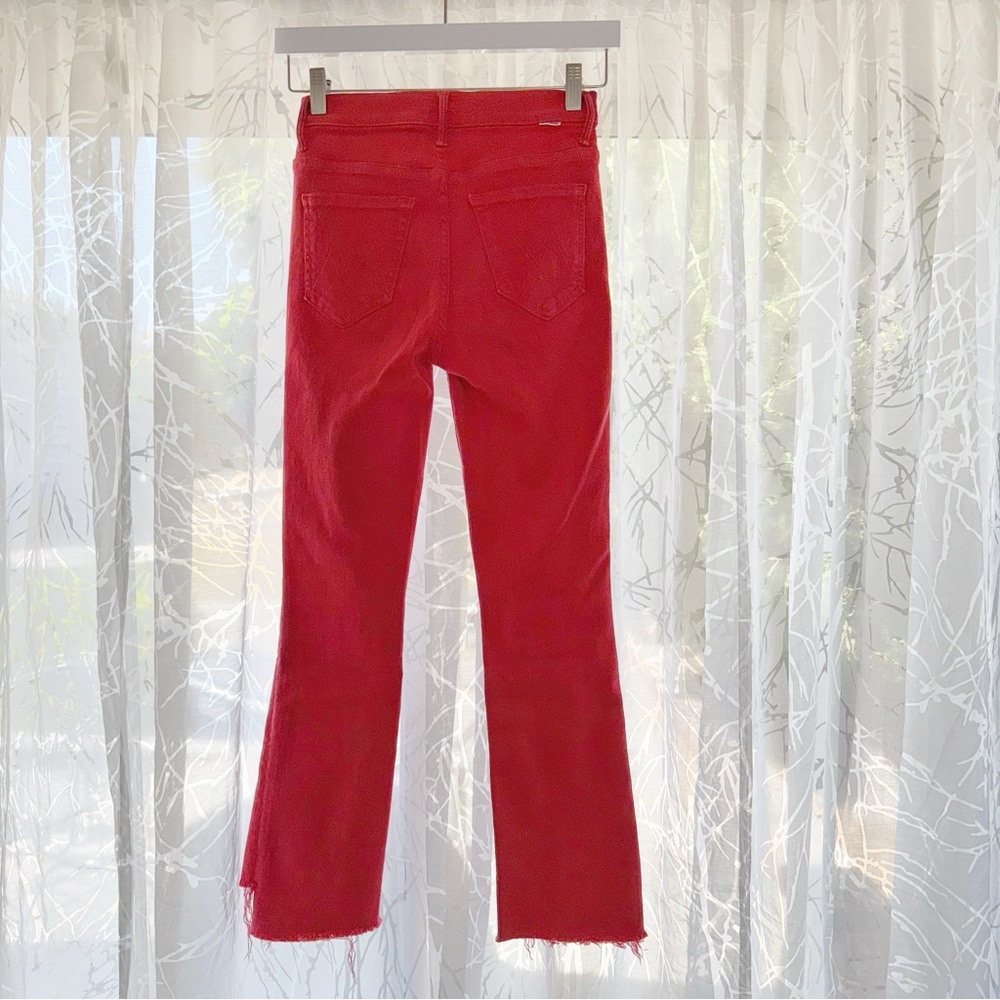 MOTHER Red Ankle Crop Jeans - Picture 7 of 12